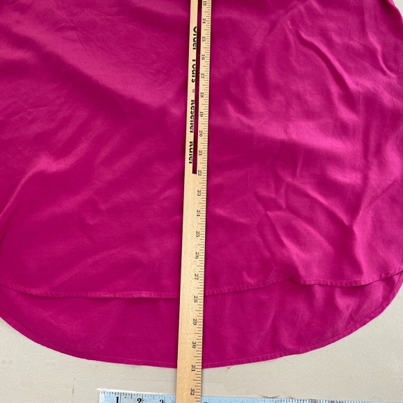 Soft Surroundings Alita Tunic Top Womens Medium Magenta V Neck Slinky Viscose - Picture 11 of 15